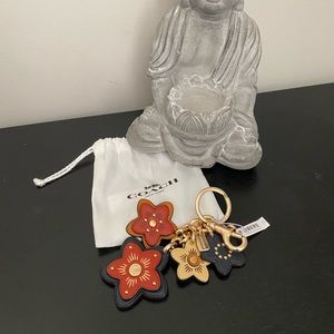Coach wildflower cluster keychain